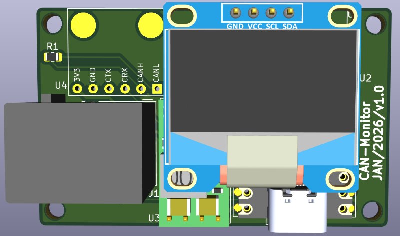 Monitor board 3D render