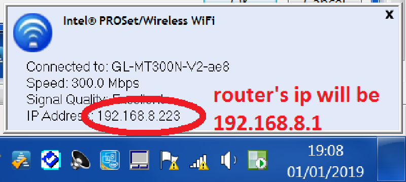Wi-Fi connected confirmation