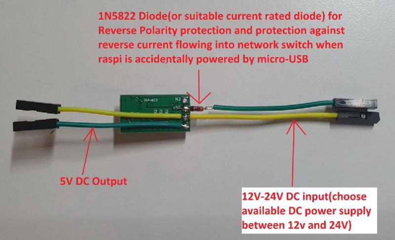 Wiring diagram for buck converter connections