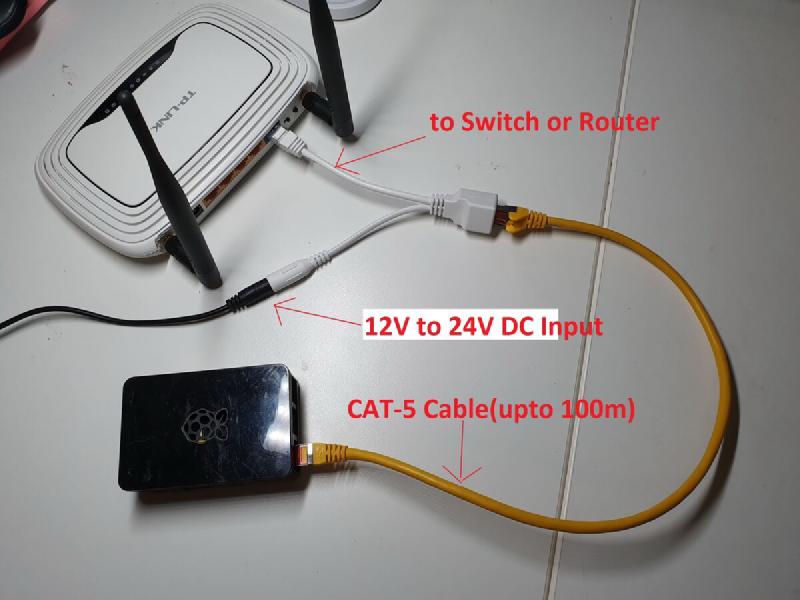 Complete passive PoE setup for Raspberry Pi
