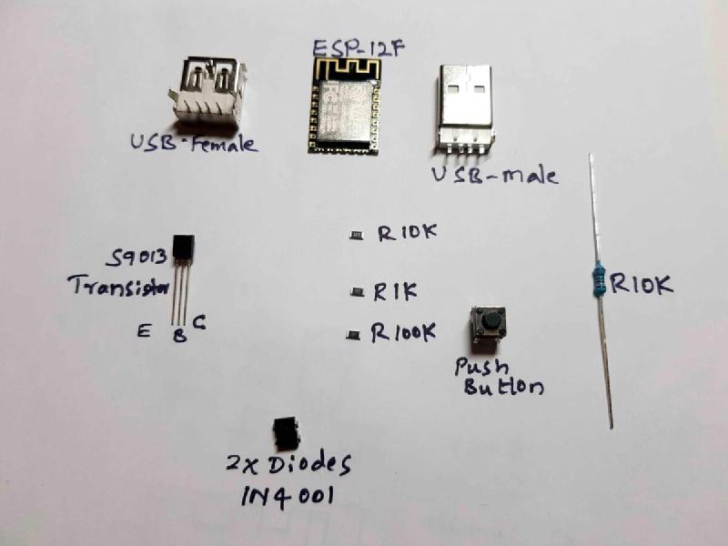 Parts laid out for the build